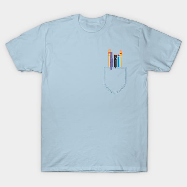 doodle weapon pocket T-Shirt by APIH